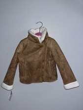 NWT OshKosh B'gosh Faux Sherpa Suede Brown Western Winter Coat Size 5/5A