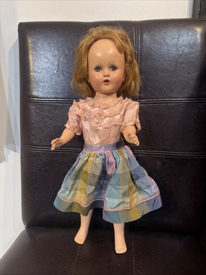 Vintage 15  Cindy Doll By Horseman Sleepy Blue Eyes, Open Mouth/teeth, Jointed