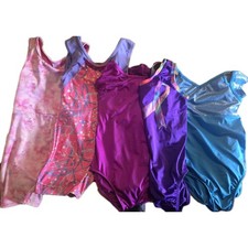 Lot Of 6  Girls Gymnastics Leotards Size Child Small/Medium Various Brands