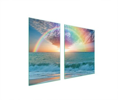 Glasplatte und Schneidebrett 100x52 SEA