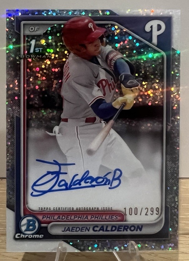 2024 Bowman Chrome - Jaeden Calderon 1st Bowman Auto #CPA-JCN Speckle /299 (AU)