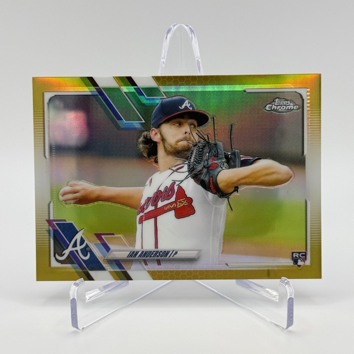 Topps 2021 Chrome Ian Anderson RC #6 Gold Parallel Serial Numbered /50 Braves