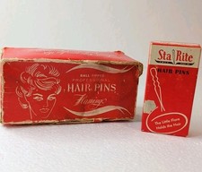 Vintage Hairpin 1 Box Of Sta Rite  1 Box Of Flamingo