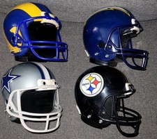 (4) VTG 1995 Ertl Die Cast Dallas Throwback NFL Football Helmet Bank Lot Rams