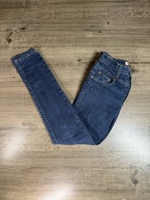 Judy Blue Womens Button Fly Stretch Skinny Dark Wash Denim Jeans USA Made Size 7