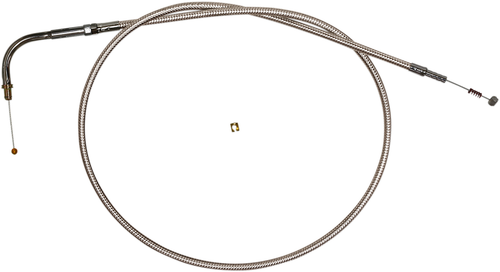 Magnum - 542110 Polished Stainless Steel Braided Idle Cable Wide Glide EFI FXDWG - Picture 2 of 2