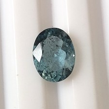 Natural Blue Aquamarine Santa Maria Faceted Oval Cut Loose Gemstone 1.05 Carat