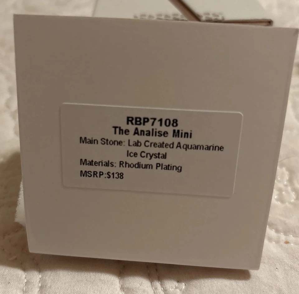 NEW! Simply Hoops RBP7108 The Analise Mini LC Aquamarine Ice Crystal on Rhodium - Image 4 of 4