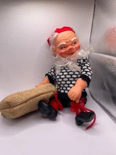Vintage Nisse Arne Hasle Gnome Doll Norwegian Christmas Elf Troll Sitting
