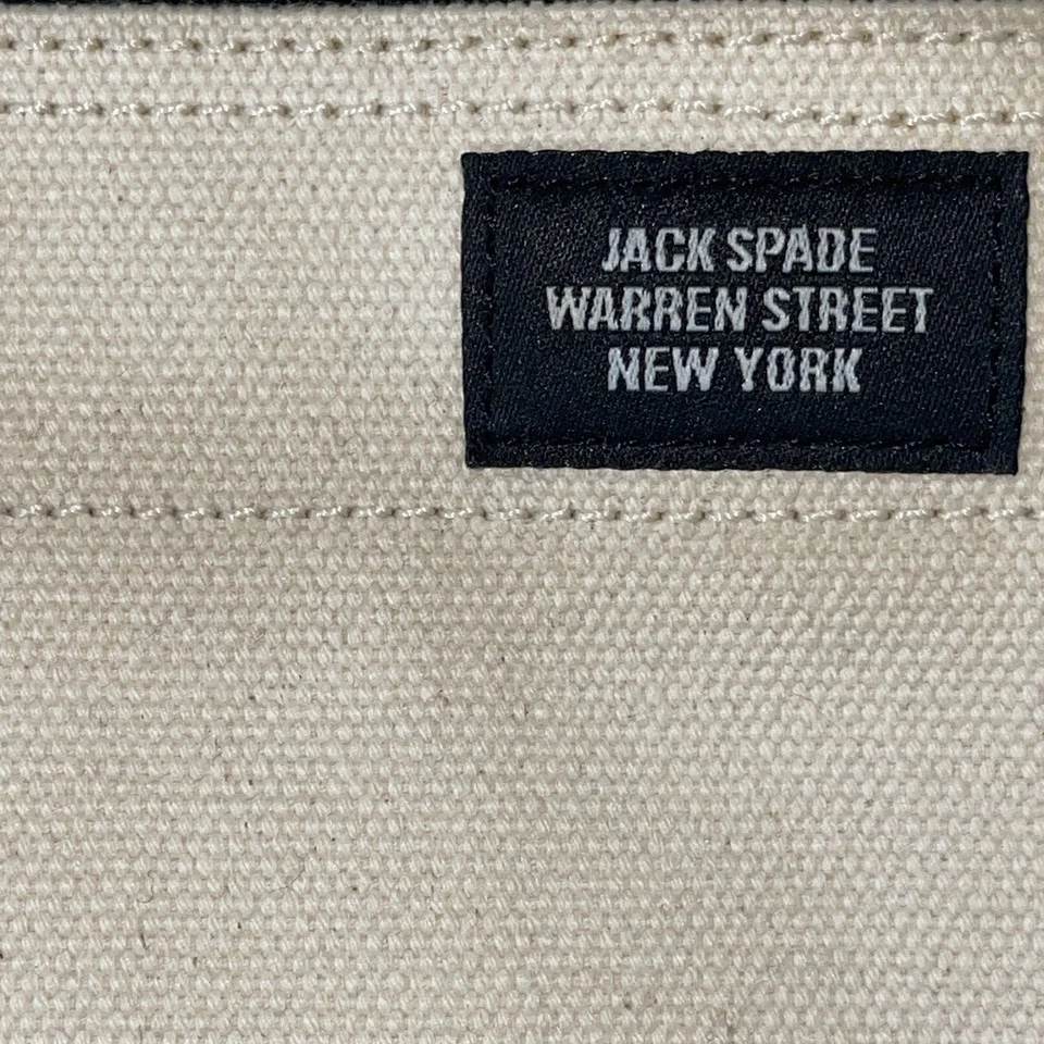 Jack Spade Canvas Bankers Envelope Orange & Cream Tote Industrial Business - Image 4 of 4