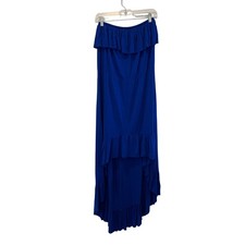 Anthropologie Lilka Royal Blue Tube Dress Women's Medium Bohemian Coquette Gypsy