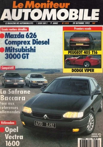 ▄▀▄ Moniteur automobile N°1015 MAZDA 626 COMPREX DIESEL - MITSIBISHI 3000 GT ▄▀▄ - Photo 1/1