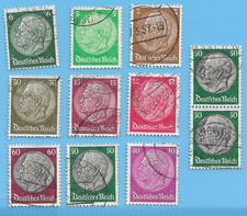 Germany WW2 German 1934 Third Reich Hindenburg Stamp Lot WW2 ERA   #40