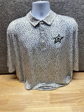 Dallas Stars NHL Antigua Men's 2XL Polo Shirt Floral Leaves Pattern Microfiber