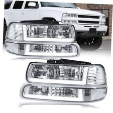 DRL LED Headlights Assembly Compatible with 99-02 Chevy Silverado 1500 2500