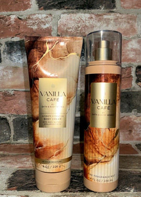 Bath & Body Works Vanilla Café Fine Fragrance Mist + Ultimate Body Cream Set