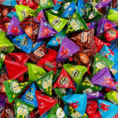 Popping Rock Candy Assortment - 1 Pound Box (About 125 Count) - Individually Wra