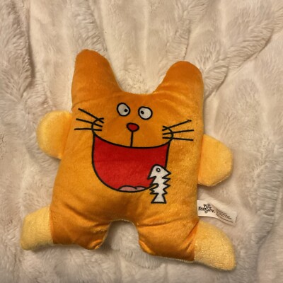 Toy Factory Kitty Cat W/ Fish Skeleton In Mouth Plush Stuffed Animal Toy 7  2018