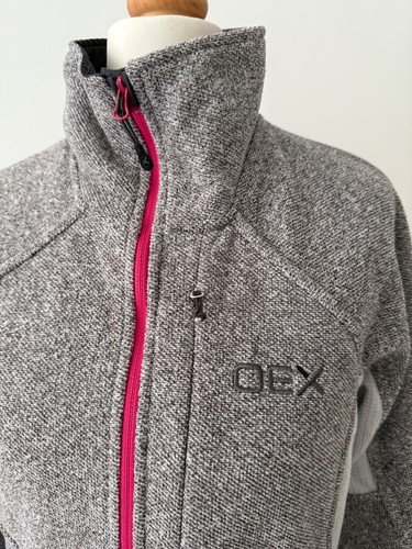 Pile OEX taglia 8 grigio chiaro full zip rosa tasche donna - Foto 2 di 8