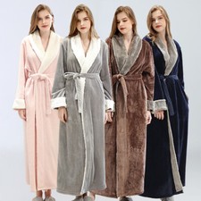Luxury Bath Robe Womens Mens Towelling Dressing Gown Velvet Terry Towel Bathrobe