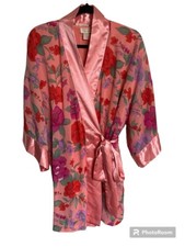 Vintage Victoria's Secret Lingerie Set Slip Blouse Robe Floral Size M/L