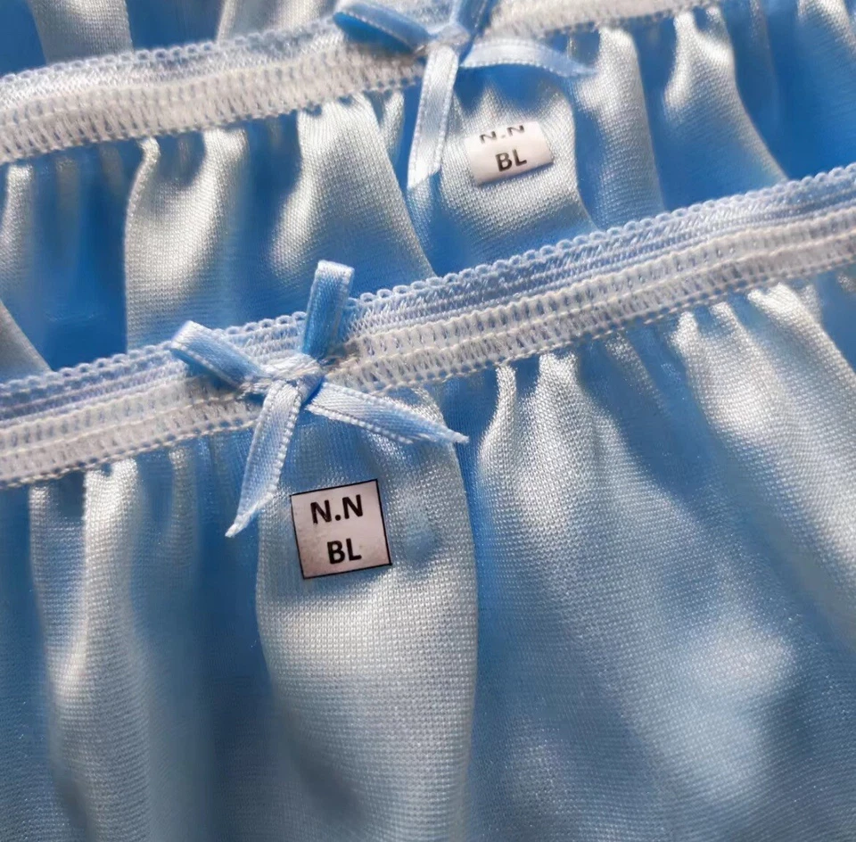 Paquete de 6 bragas de bikini para mujer L azul nailon calzoncillos cadera 32-38 ropa interior elástica suave Foto 2 de 4