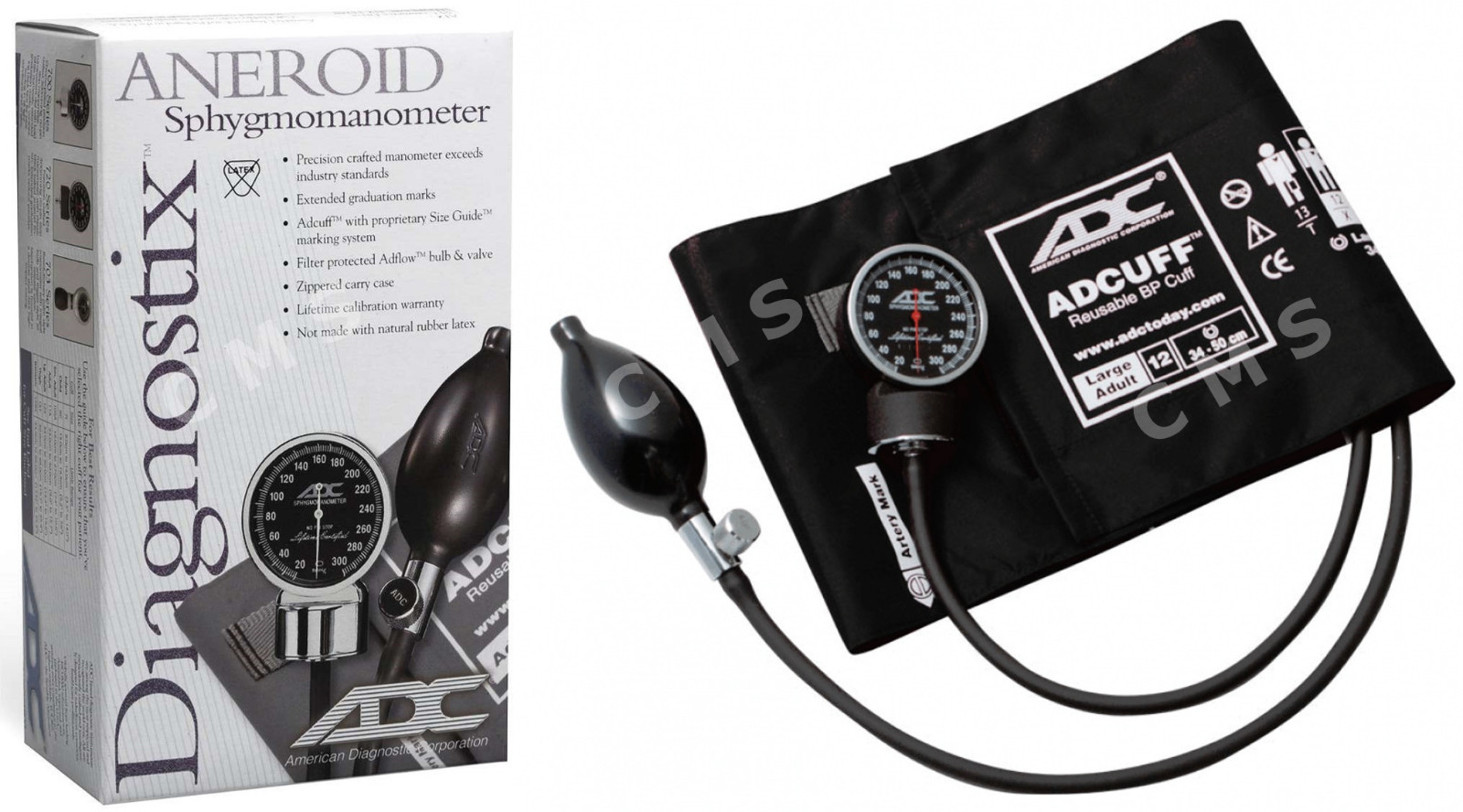 ADC Diagnostix 720 Aneroid Sphygmomanometer Blood Pressure Monitor W
