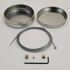 Harley 60" Throttle Cable Repair Kit w/Inner Wire, Barrels, Wrench and Case