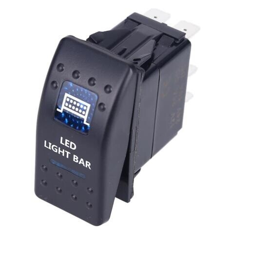 12V 24V Rocker Switch ARB Carling Style Blue LED 4x4 Boat Caravan ...