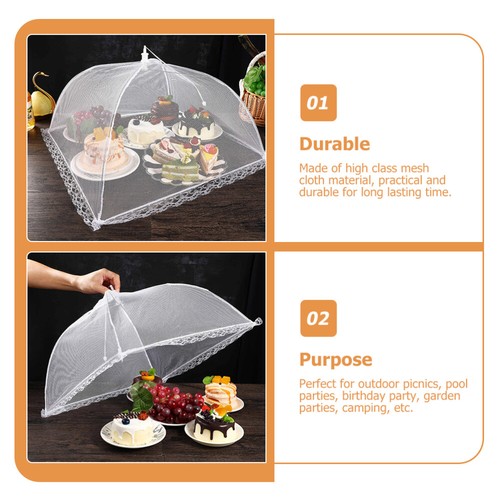 6Pcs Mesh Food Cover Tent Portable Household Folding Food Cover Outdoor Party - Picture 10 of 12