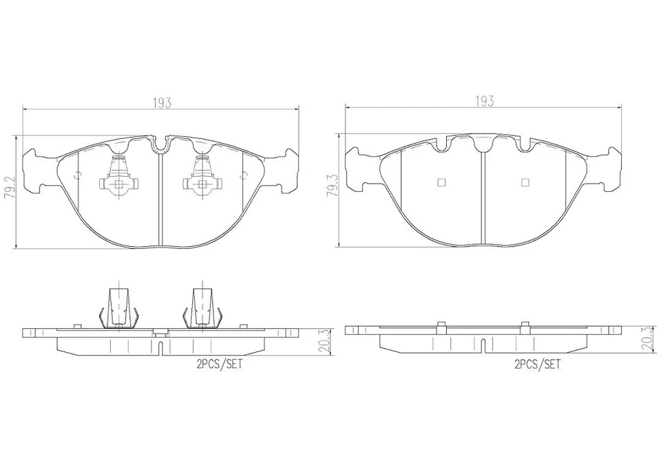 Керамические тормозные колодки Brembo для BMW X5 2002 2003 2004 2005 2006 годов выпуска керамические - Изображение 4 из 4