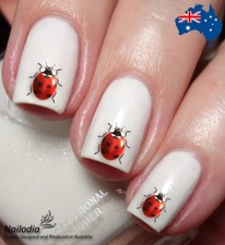 Ladybird Ladybug Lady beetle Nail Art Decal Sticker Water Transfer Slider