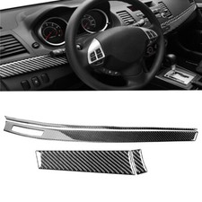 4pcs Carbon Fiber Dashboard Panel Decal Cover Trim For Mitsubishi Lancer 2008-15 4pcs Carbon Fiber Dashboard Panel Decal Cover Trim For Mitsubishi Lancer 2008-15
