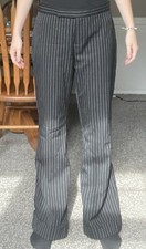 Ralph Lauren Collection Black Label Pinstripe Dress Pants Career Size 8 Wool
