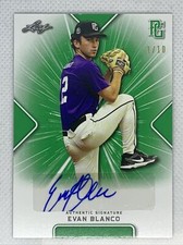 2021 LEAF PERFECT GAME GREEN EVAN BLANCO PAPER RC AUTO # 1/10