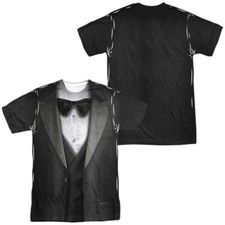 Tuxedo Costume Unisex Adult Halloween Costume T Shirt Front/Back , S-3XL