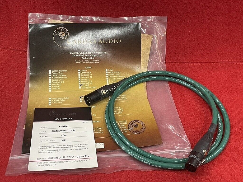 CARDAS XLR Digital/Video Cable 1.5m AES/EBU/1.5XLR #51 | eBay CARDAS XLR Digital/Video Cable 1.5m AES/EBU/1.5XLR #51 | eBay