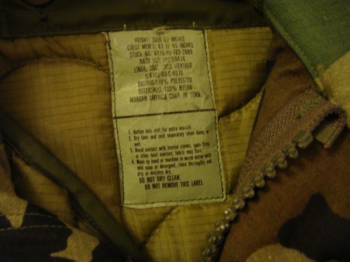 Military Field Jacket Insulated Woodland Camo Authentic Army Lined w/Hood Large - Picture 3 of 10