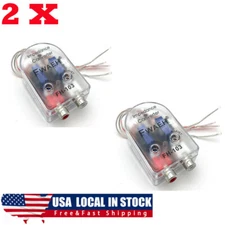 2PCS Level Car Speaker High to Low Impedance Converter 2 Channel RCA Line Out