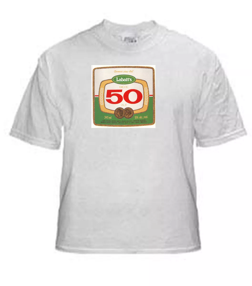 LABATT 50 BEER LABEL T SHIRT CANADA SIZES SMALL THRU XXLARGE eBay