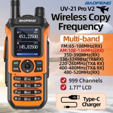 BaoFeng UV-21 Pro V2 Walkie Talkie Long Range Handheld Two Way Radio for Adults