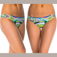 NWT Trina Turk Nomad Shirred Side Hipster Bikini Bottom SZ 4  B333