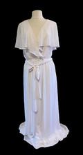 Show Me Your MuMu 2X XXL White Faux Wrap Maxi Long Dress Belted m6