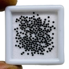 VVS 380 Pièces Ample Noir Moissanite 0.8mm Coupe Ronde en Gros Gemmes Lot 1 Cts