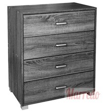 CASSETTIERA 4 CASSETTI RINFORZATI h83*68*40 cm SETTIMINO MODERNO NERO WENGHè