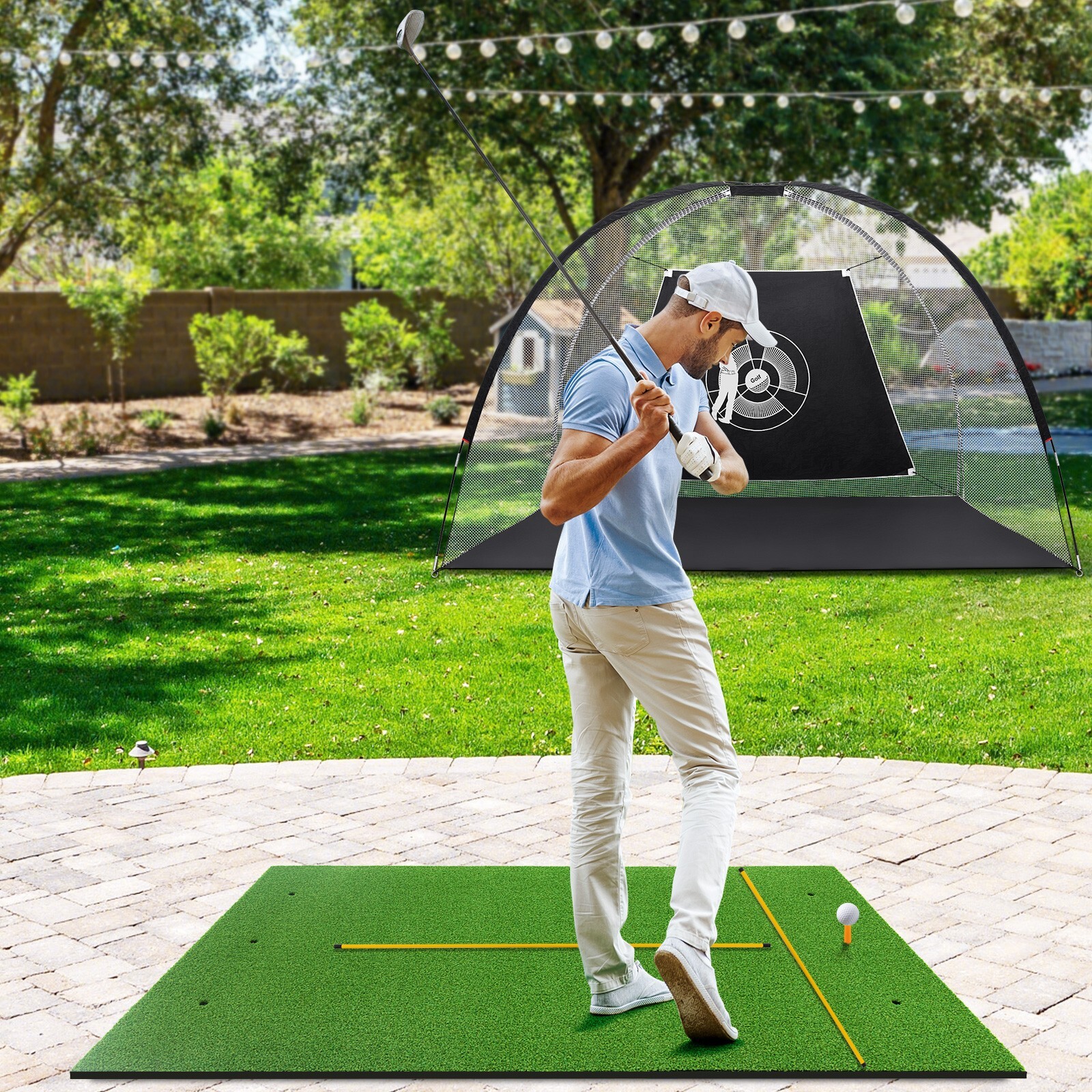 Golf Hitting Mat Standard Real Feel Golf Practice Mat Artificial Turf