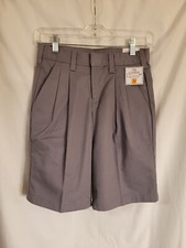 NWT A Easy Care Boys School Uniform Shorts Grey Waist 25 Adjustable Waistband