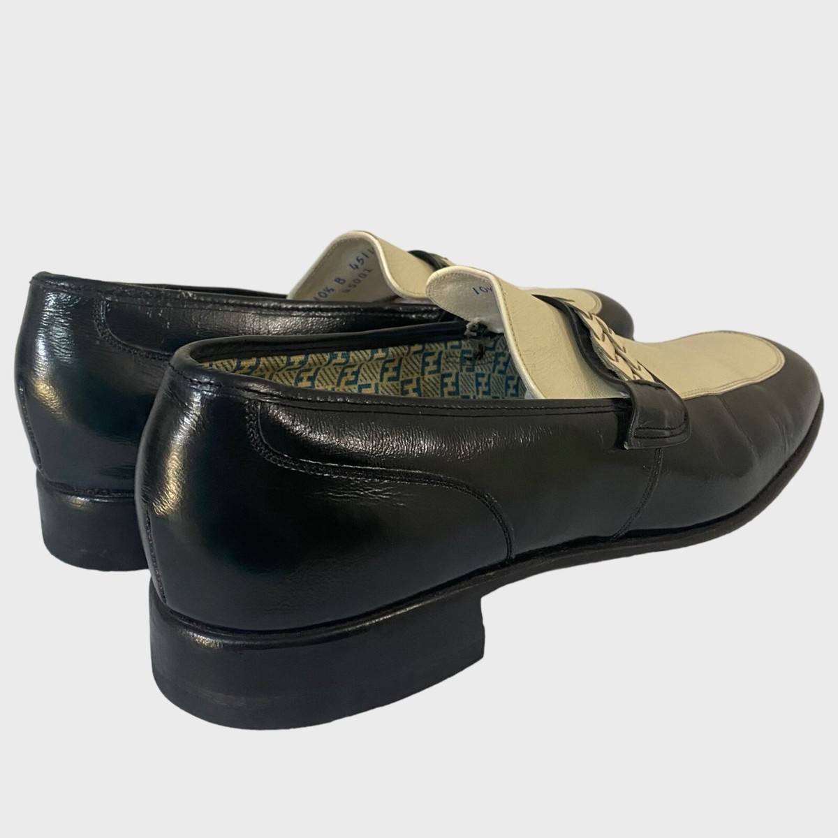 Vintage Florsheim Riviera Leather Loafers Two Tone White 
