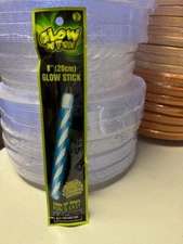 Regent Glow N Fun 8" Blue/White Striped Glow Stick Party Favor New!!!