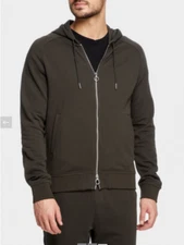 $130 Armani Exchange Men's, Hooded Full Zip Sweatshirt, Army Green , L